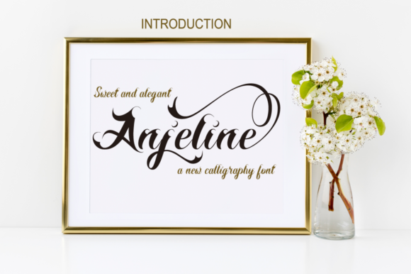Anjeline Script Font: A Romantic Typeface for Handmade Brands