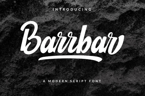 Barrbar: A Balanced Script Typeface for Modern Editorial Design
