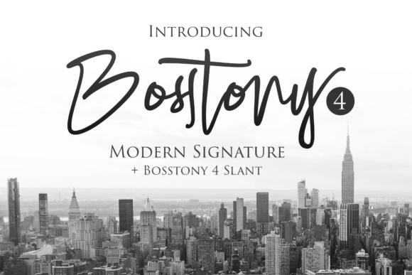 Bosstony 4: Elevate Your Brand With Classy Script Typography