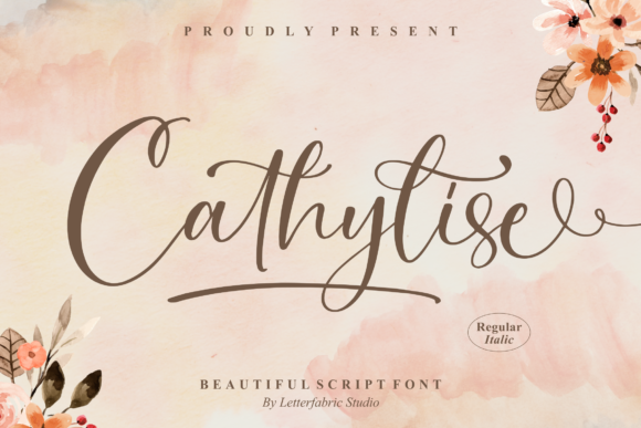 Cathylise: A Script Font for Editorial Design and Brand Identity