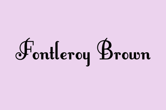 Fontleroy Brown: A Graceful Script Typeface for Digital Branding