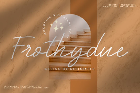 Frothydue: Elevate Your Brand’s Visual Identity With This Script Typeface