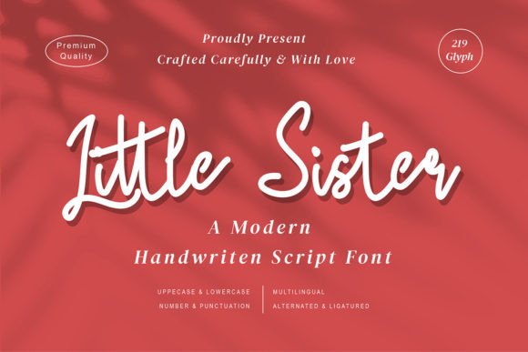 Little Sister: A Dazzling Script Font for Editorial Design