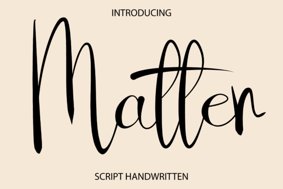 Matter: A Playful Script Font for Creative Brand Identity Projects