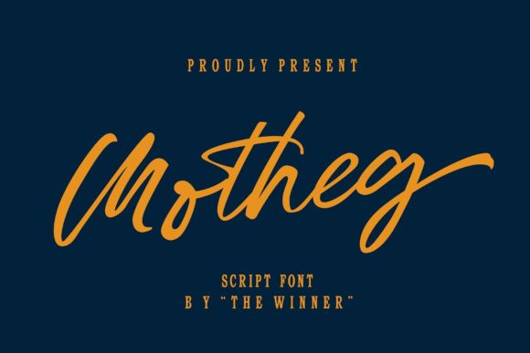 Motheg: A Refined Script Font for Modern Editorial Design