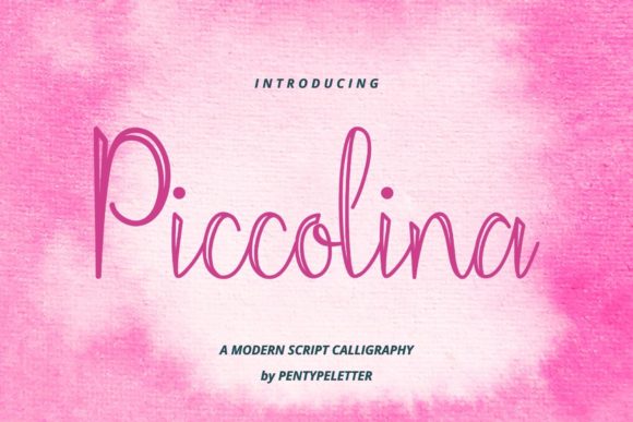 Piccolina Script Font: Elegant Typography for Handmade Products