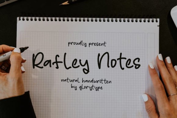 Rafley Notes: A Handwritten Script Font for Editorial Design