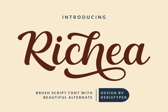 Richea: The Premium Script Font for Elegant Campaign Design